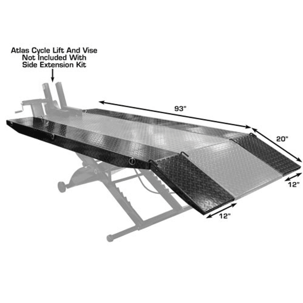 Atlas HT-CYCLELIFT-EXT Motorcycle Lift Side Extension Kit for ATV