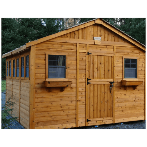Cedarshed Sunshed 12' x 12' Western Red Cedar Garden Greenhouse Shed