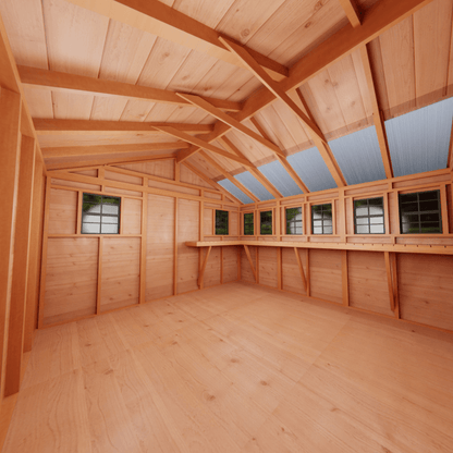 Cedarshed Sunshed 12' x 12' Western Red Cedar Garden Greenhouse Shed