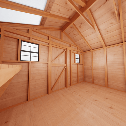 Cedarshed Sunshed 12' x 12' Western Red Cedar Garden Greenhouse Shed