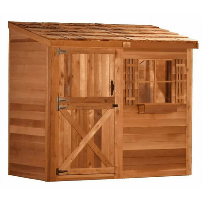 Cedarshed Bayside 8' x 4' Western Red Cedar Lean-To Storage Shed