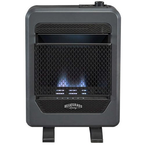 Bluegrass Living 10,000 BTU Natural Gas Ventless Blue Flame Space Heater with Base Feet B10TNB-B