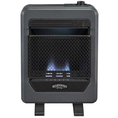 Bluegrass Living 10,000 BTU Natural Gas Ventless Blue Flame Space Heater with Base Feet B10TNB-B