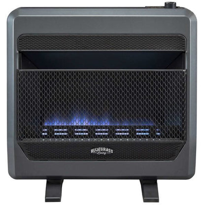 Bluegrass Living 30,000 BTU Natural Gas Ventless Blue Flame Space Heater with Blower and Base Feet B30TNB-BB