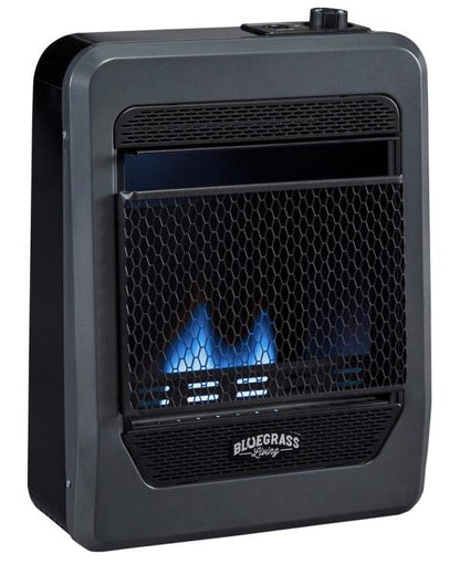 Bluegrass Living 10,000 BTU Propane Gas Ventless Blue Flame Space Heater with Base Feet B10TPB-B