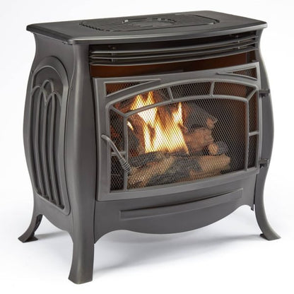Duluth Forge FDSR25 26,000 BTU Matte Black Dual Fuel Ventless Gas Stove