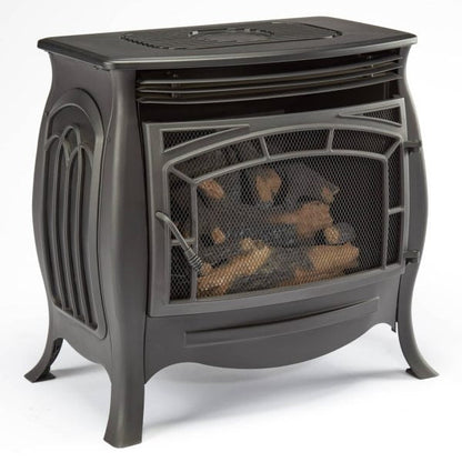 Duluth Forge FDSR25 26,000 BTU Matte Black Dual Fuel Ventless Gas Stove
