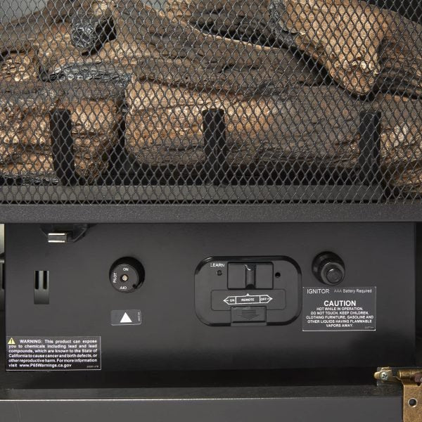 Duluth Forge 32,000 BTU Dual Fuel Ventless Gas Fireplace with Walnut Mantel