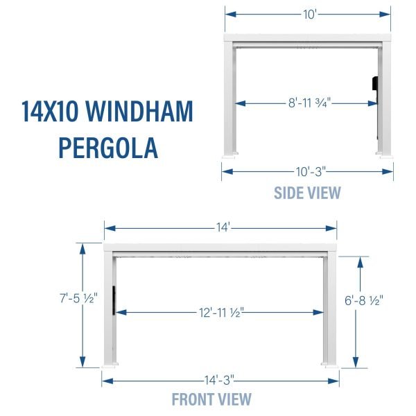 Backyard Discovery Windham 14' x 10' White Steel Pergola with Soft Canopy