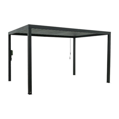 Backyard Discovery Sarasota 14' x 10' Black Steel Louvered Pergola