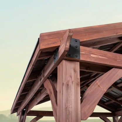 Backyard Discovery Arlington 12' x 12' Cedar Wood Outdoor Patio Gazebo