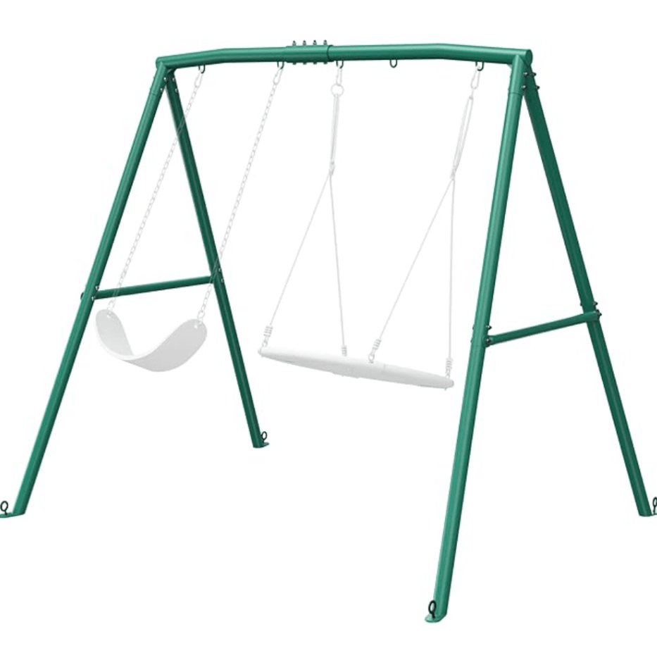 Designasofa 440 lbs Heavy-Duty Metal Swing Frame A-Frame Stand with 5 Hooks