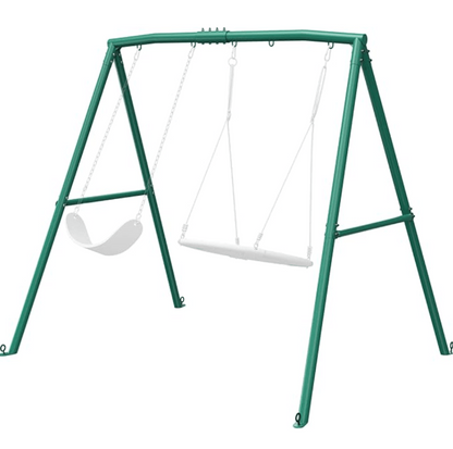 Designasofa 440 lbs Heavy-Duty Metal Swing Frame A-Frame Stand with 5 Hooks