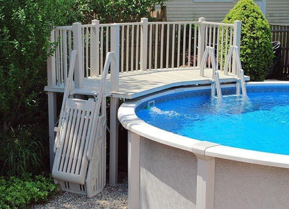 Vinylworks 5′ x 5′ Resin Above Ground Swimming Pool Deck Kit Taupe