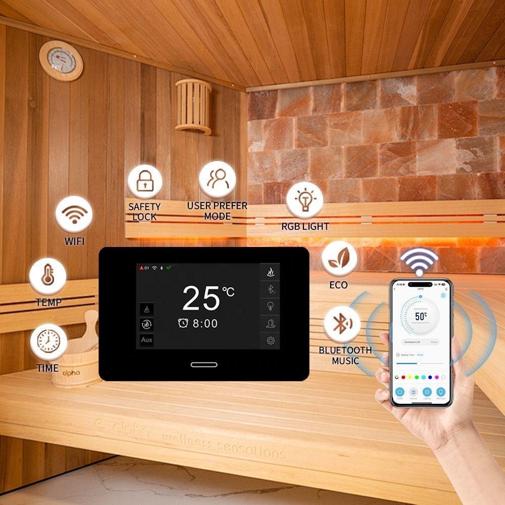 Indoor 2-Person Steam Sauna – WiFi Control