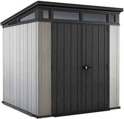 Keter Outdoor Storage Sheds, for House, Patio & Yard, Plastic Resin, Artisan, 7×7 Ft, Gray