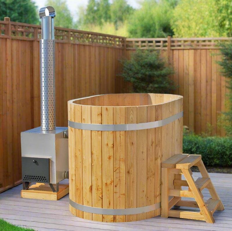 Ducktub Ovalti bain nordique pour 2 personnes – chauffé au bois à l’électricité