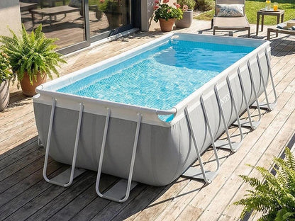 Piscine bois rectangulaire UBBINK Azura 400 x 200 x 126 cm, structure en pin traité, kit complet