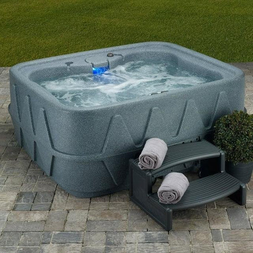 AquaRest Spas Select 400 4-Person Stainless 20-Jets Plug and Play Hot Tub with LED Waterfall